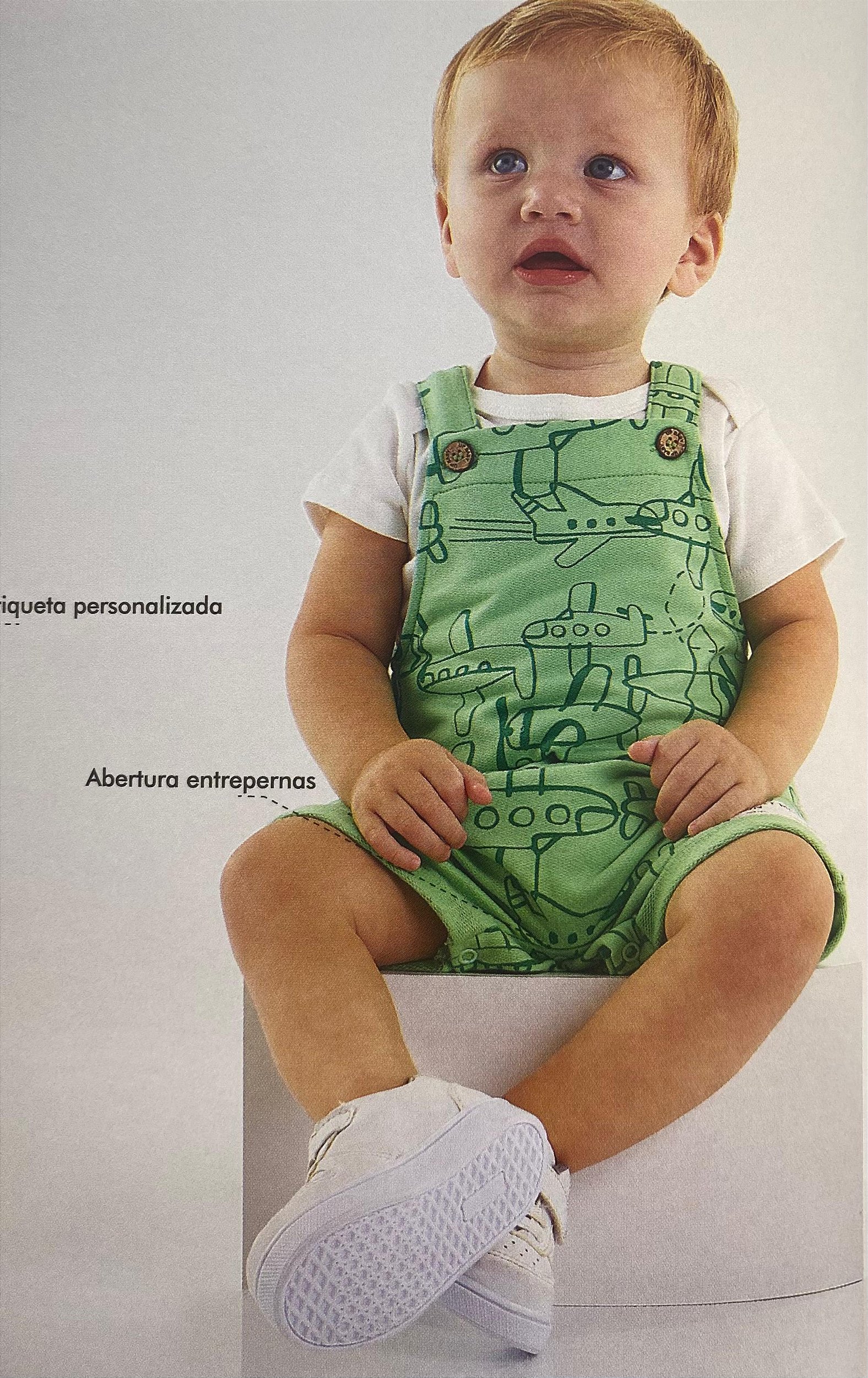 CONJUNTO JARDINEIRA MOLETOM E BODY RIBANA AVIOES UP BABY - Maria Tirulipa -  Baby Store