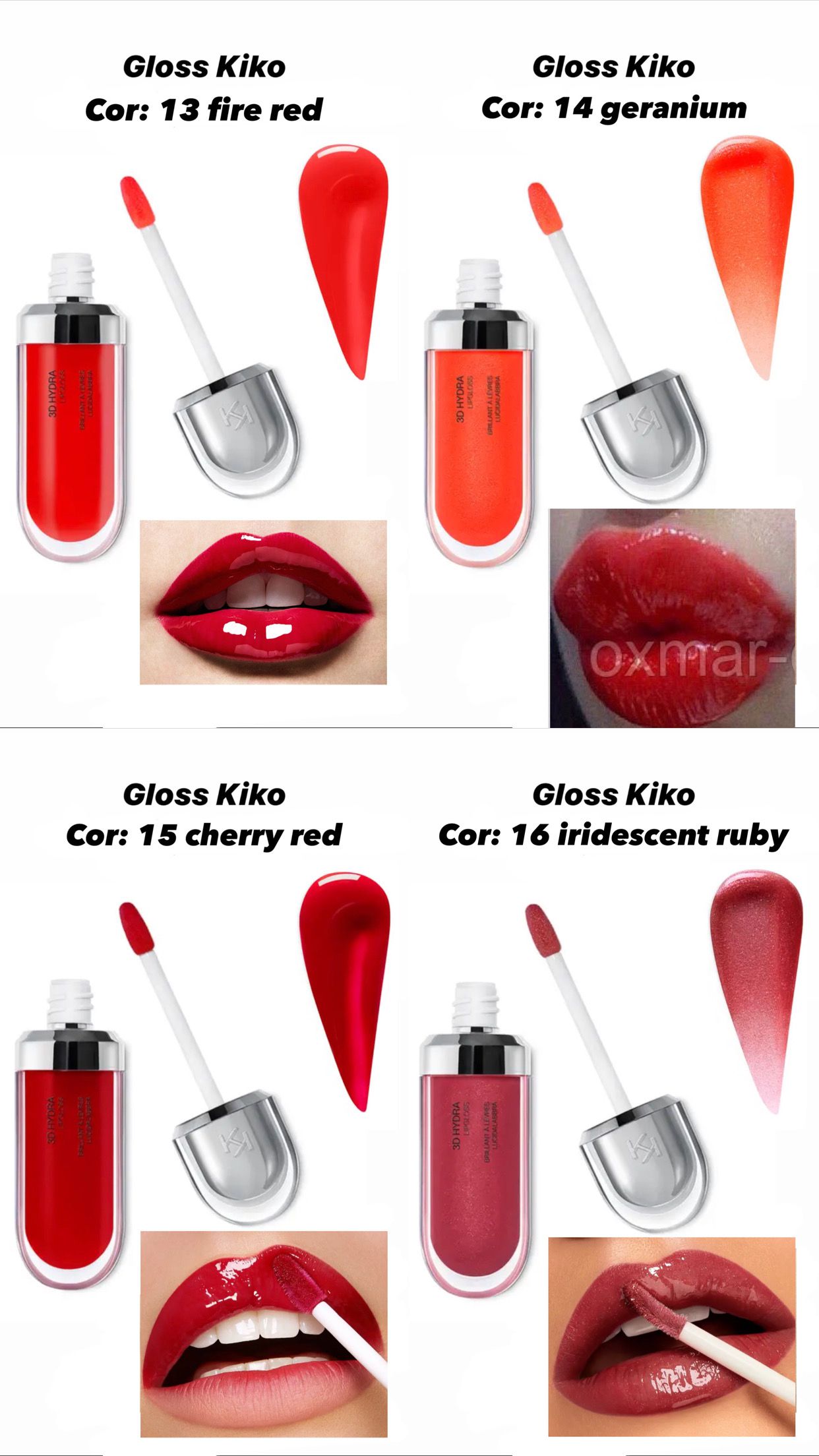 Gloss Kiko Milano - Cores - LE VANITTÉ agora é LEVAN