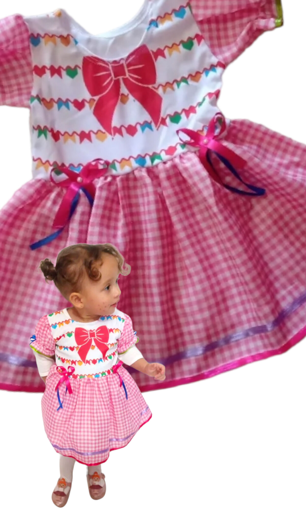 Vestido Caipira São João Festa Junina Bebê - Incríveis Pequenos - Fantasia  Bebê e Criança, Moda Infantil