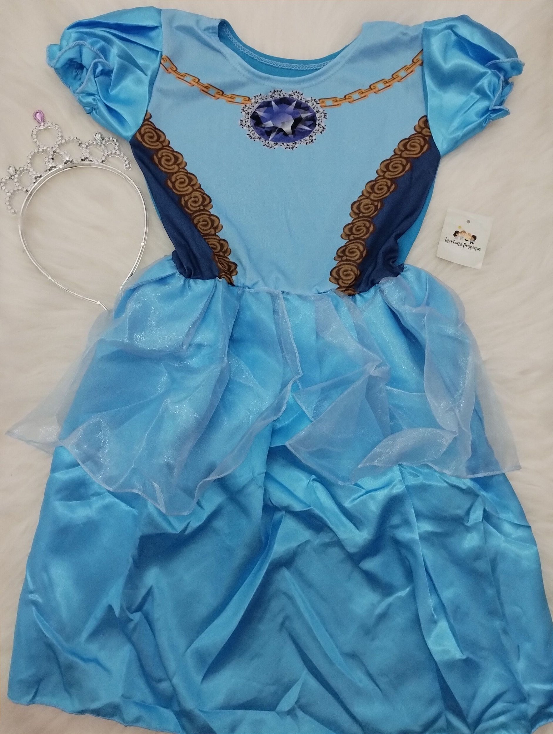 Vestido Azul Cinderela Infantil