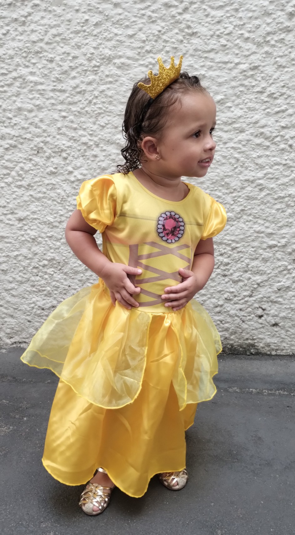 Fantasia Vestido Bela e a Fera Princesa Amarela Infantil Bebê ...