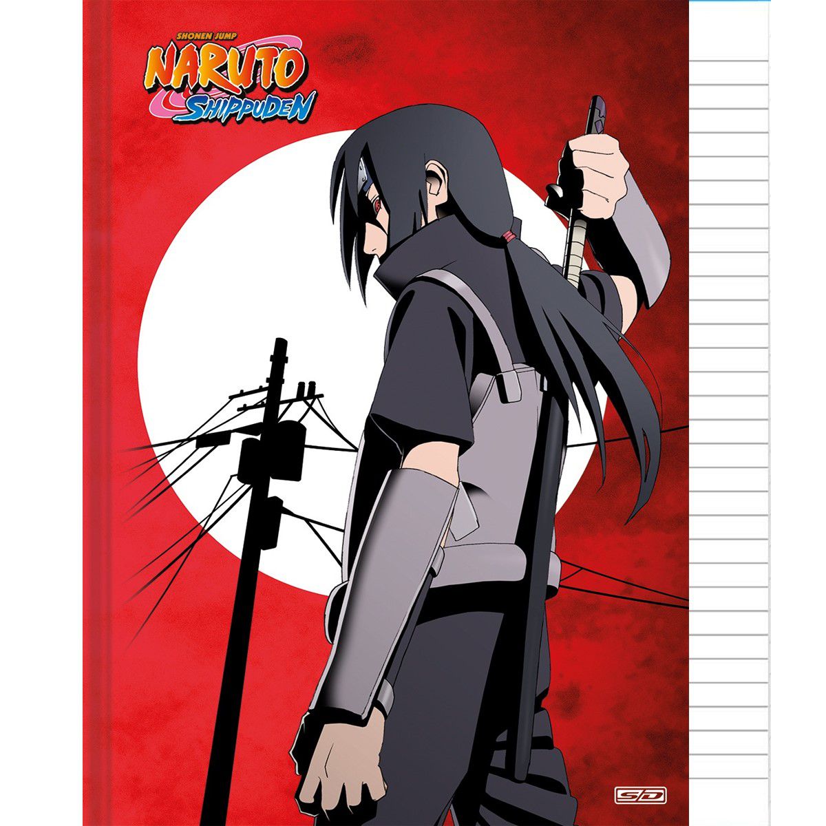 Kit Caderno de Desenho Naruto Shippuden 60 folhas Capa Dura São