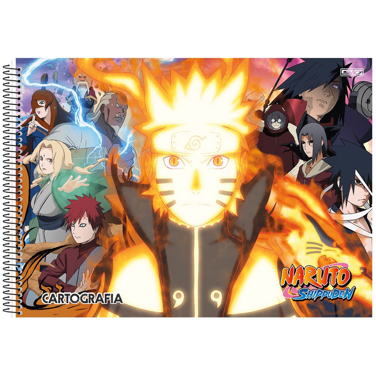 Caderno de Desenho CD 60fls Branco Time7 Boruto São Domingos - Welban