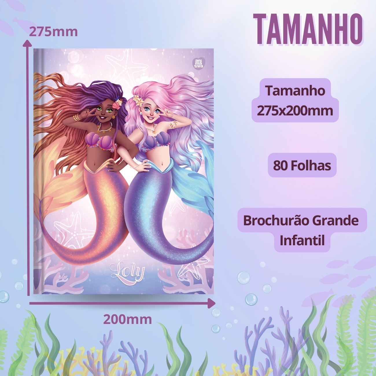 Caderno Brochura 80fls Capa Dura Loly 2025 São Domingos CP4 - Loja