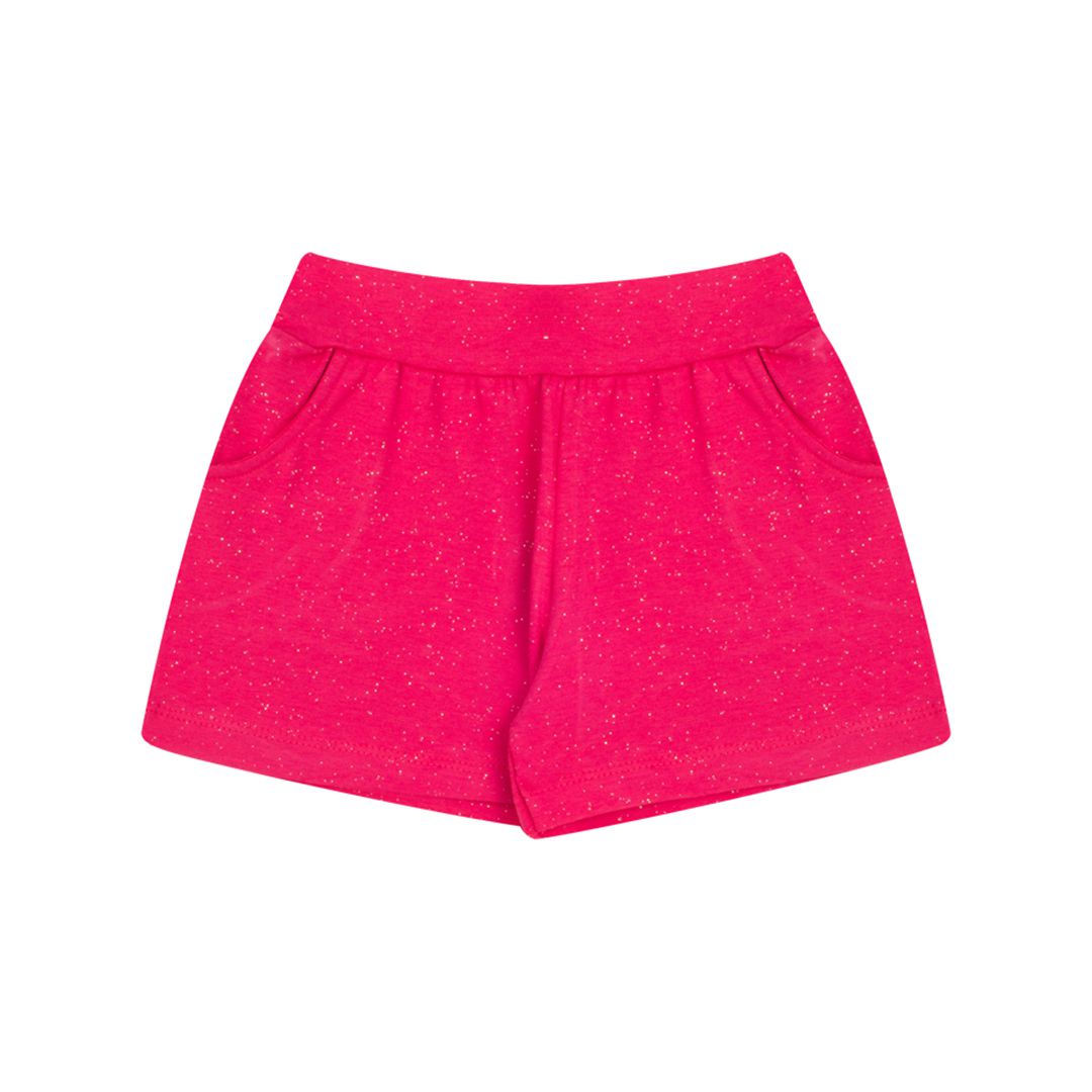 Shorts de cotton com brilho cor pink - Moda casual e sleepwear para  crianças de 0 a 16 anos