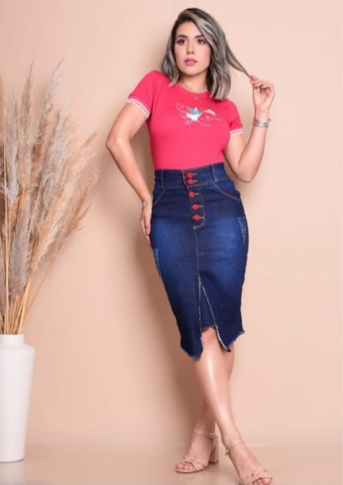 Saia jeans modelo store 2019
