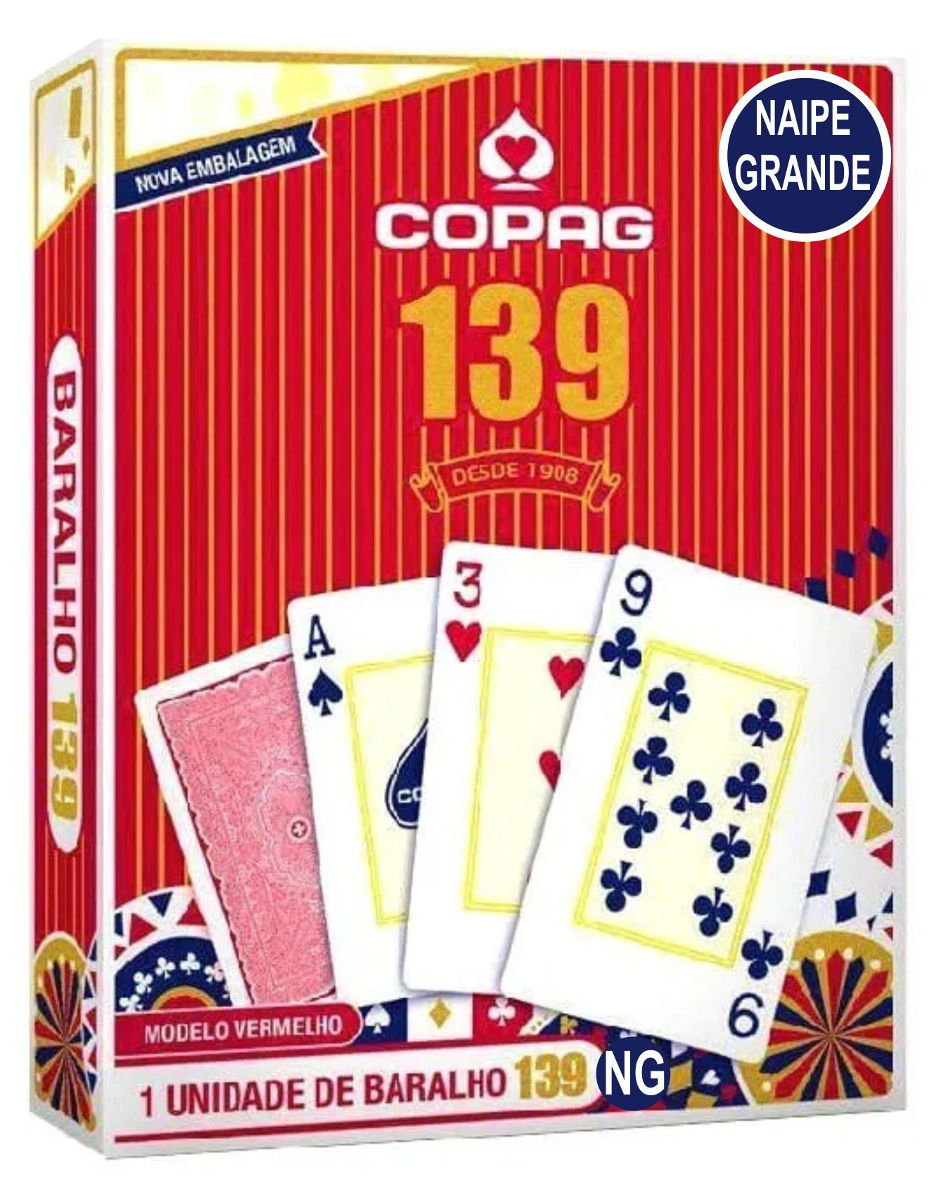 Kit Jogo Cartas Baralho Plástico Naipe Grande Truco 6 Jogos