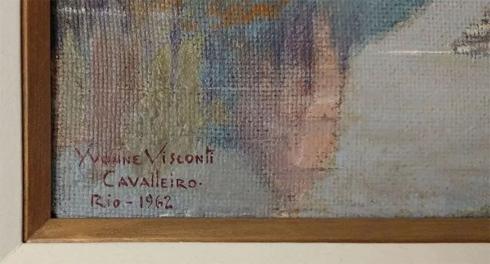 Yvonne Visconti Cavalleiro Quadro Rio de Janeiro, de 1962 Lenach