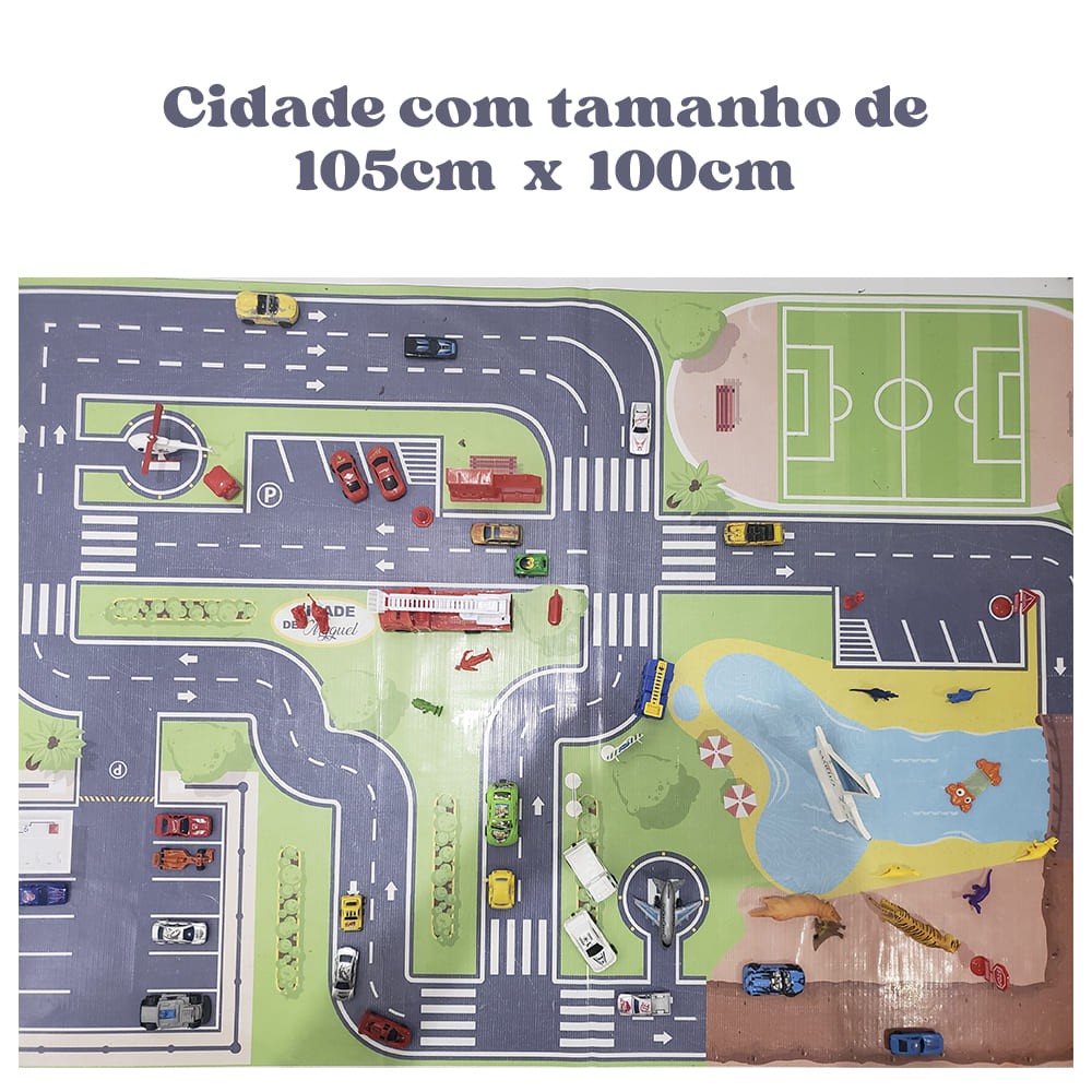 Pista Para Carrinhos Grande Cidade Ilha 1,4x1,0m