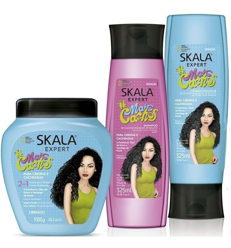 Kit Skala Mais Cachos Shampoo + Condicionador + Creme 2em1 - Compre Aqui  Todos os Produtos com o Melhor Preço Já Visto na Web Frete Grátis e  Condições de Pgto Imperdiveis
