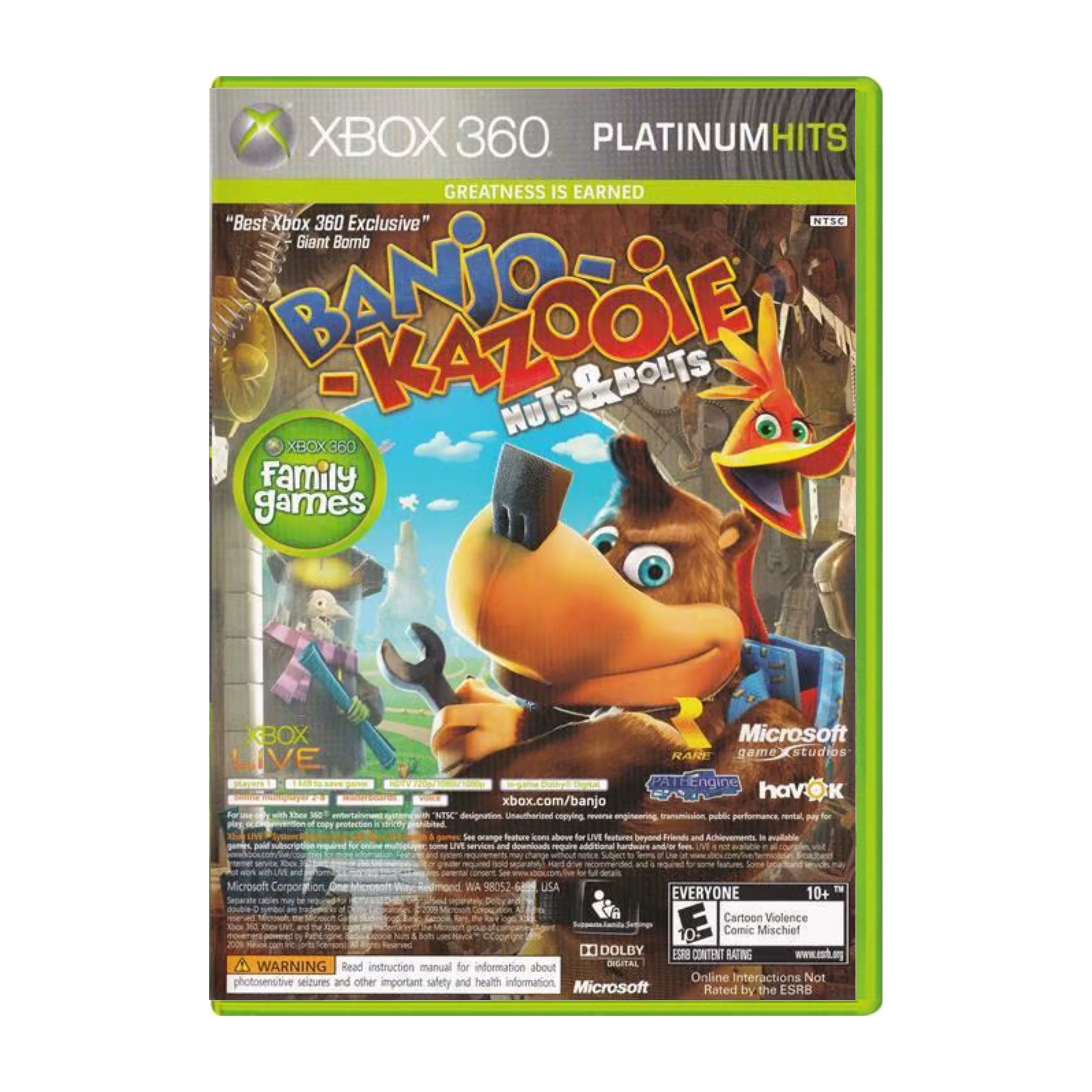 Banjo Kazooie Nuts & Bolts Xbox 360 Usado Retro Capa Reimpre