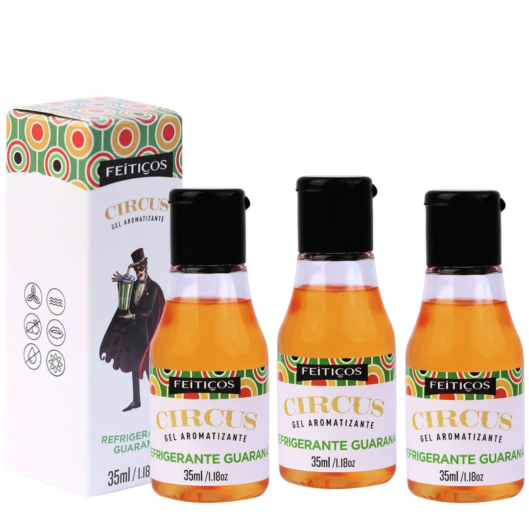 KIT 03 Gel Comestível de Sexo Oral Guaraná 35Ml - Circus - Sexshop Online  com variedade de Produtos Eróticos