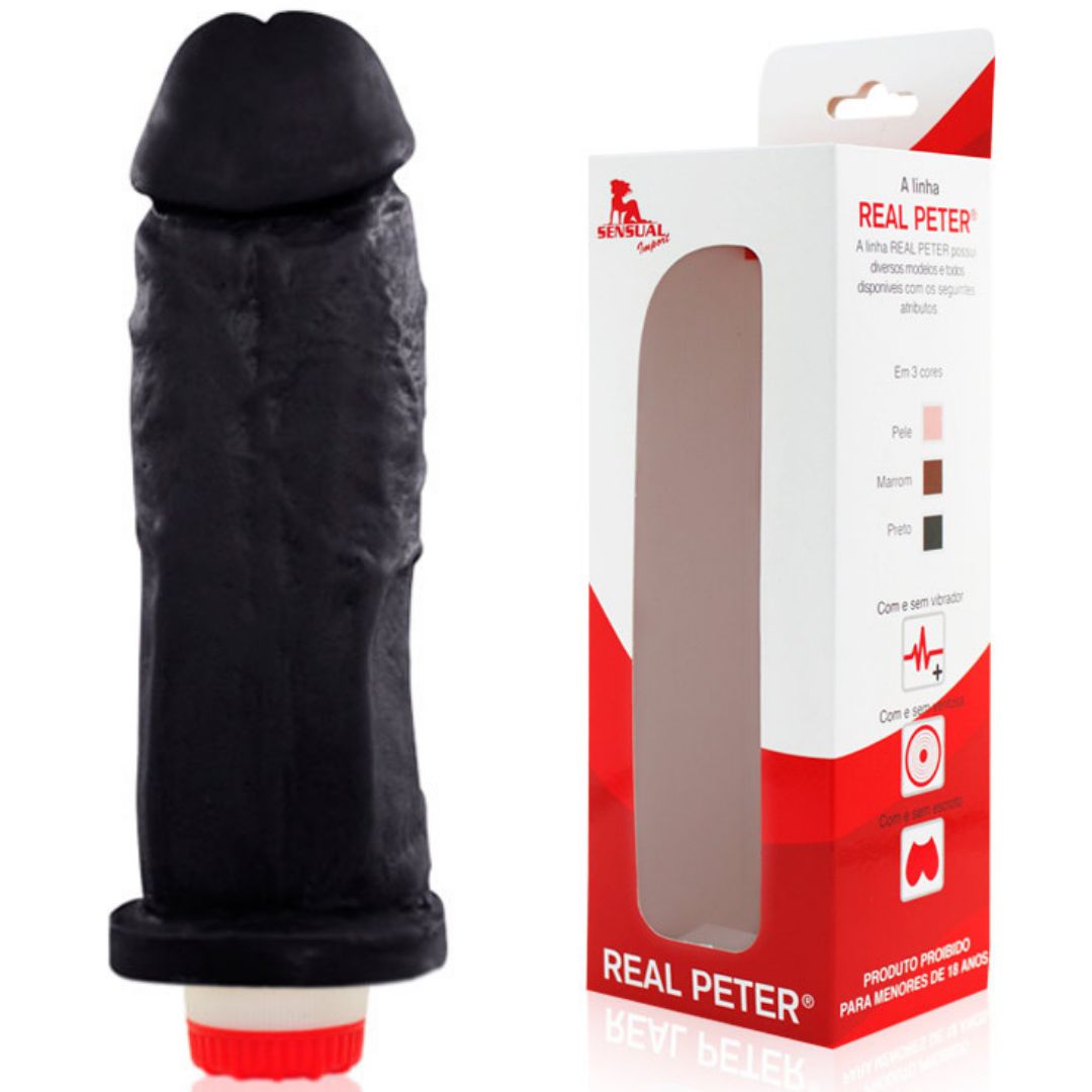 Pênis Grande Real Peter Larger Vibrador Preto - 18x5cm - Sexshop - Sexshop  Online com variedade de Produtos Eróticos