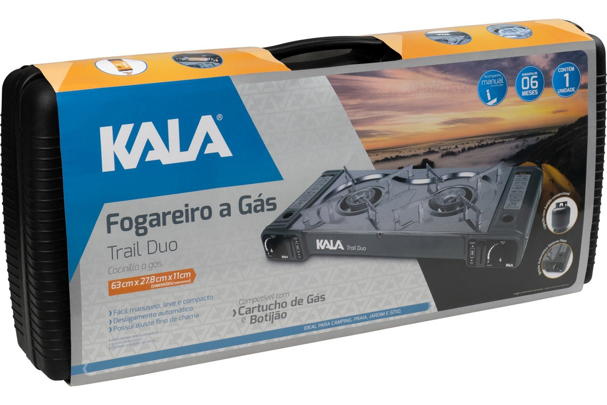 Foga Duas Bocas Camping A Gas Trail Duo Kala Fogareiro Portatil - Loja ...
