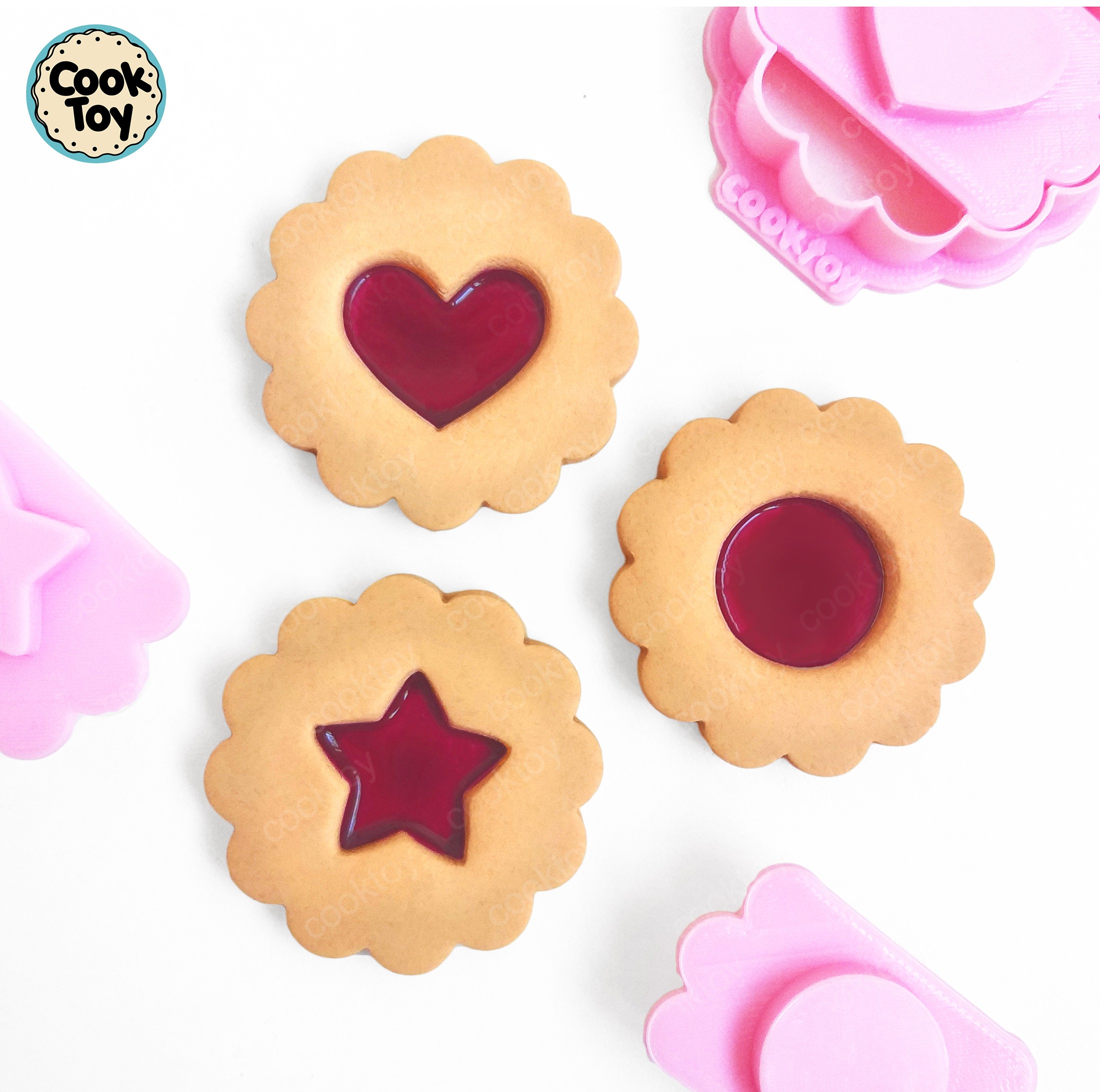 Stampini Per Biscotti Linzer In Acciaio Inox – Forma Uovo Con Lepre – 2 Pezzi 5,5 Cm