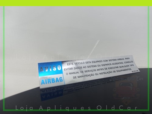 Adesivo Aviso Airbag S10 e Blazer Todas 2001 a 2011 Colagem Lataria da
