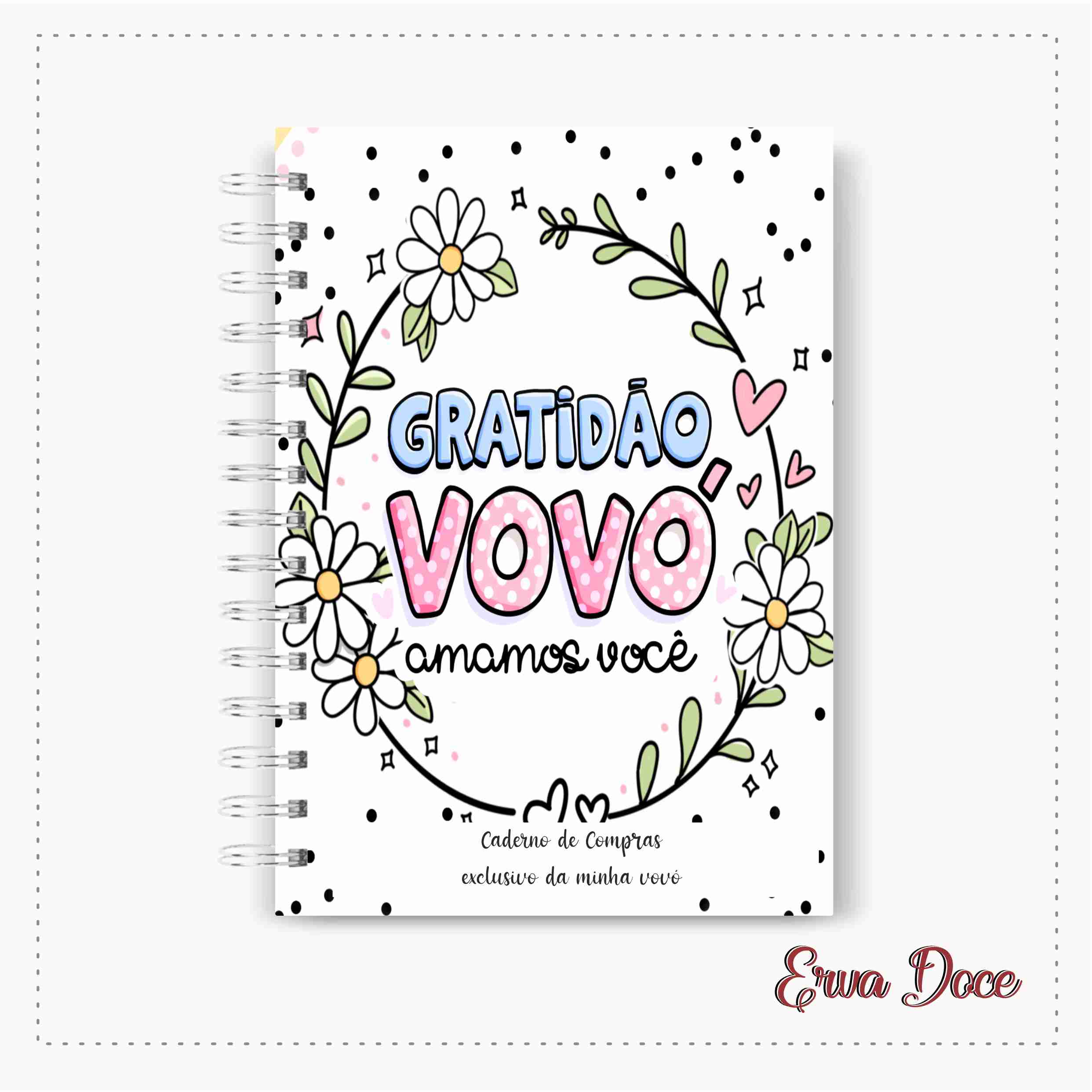 Caderno de Compras da Vovó - Erva Doce Presentes