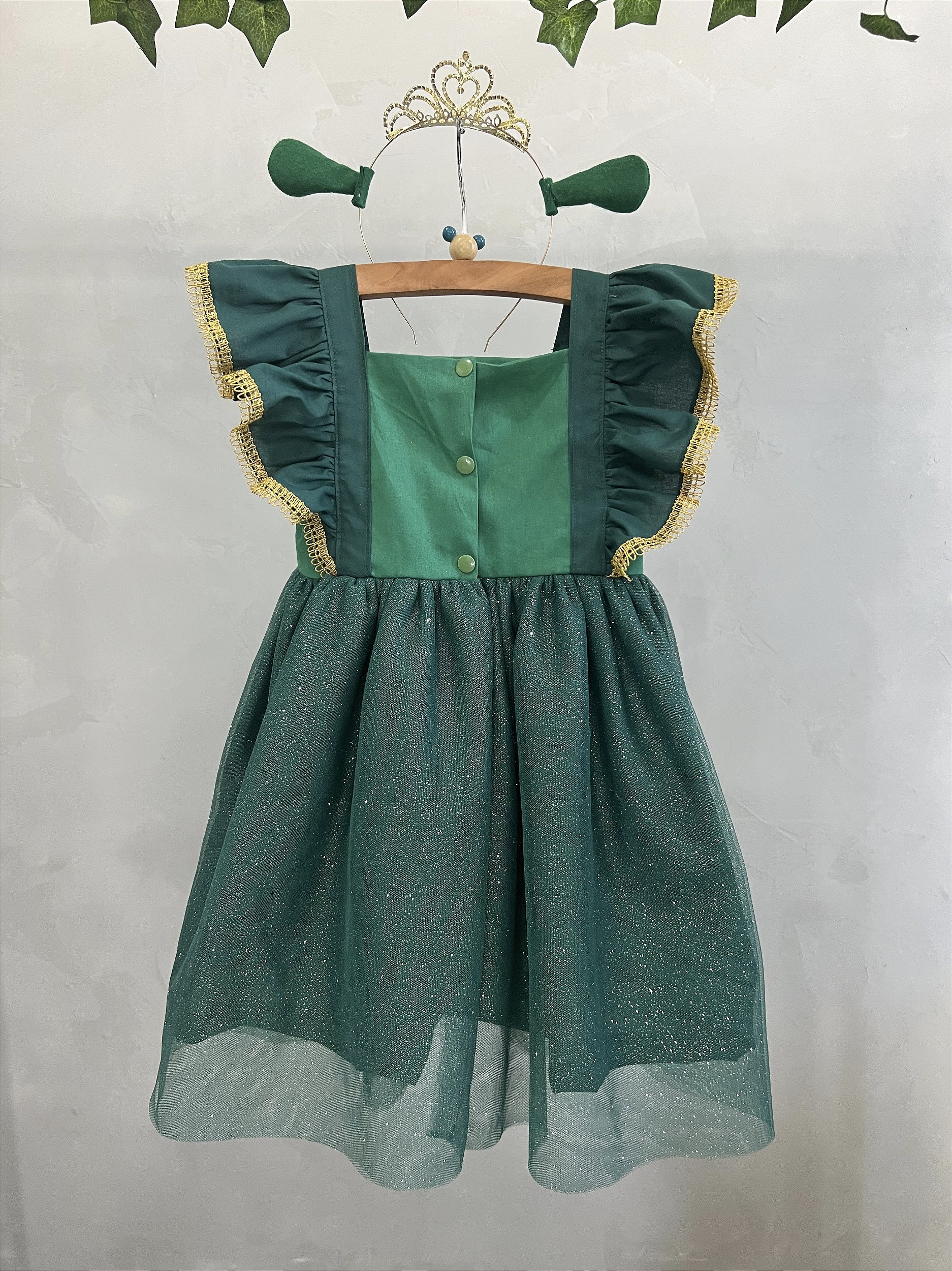 Vestido fantasia Infantil Princesa Fiona Baby Fashion Fun