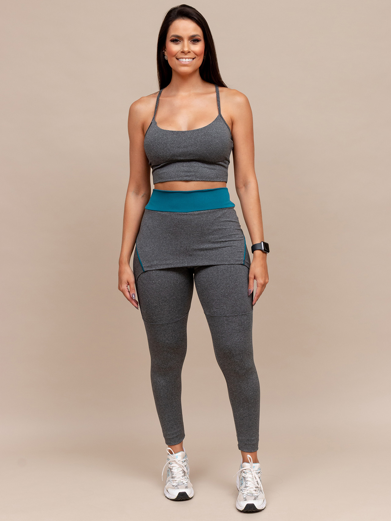 Legging Saia Cós Alto com Detalhe DryFit – Krison - Krison