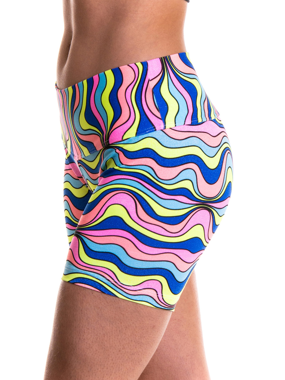 Bermuda Suplex Básico Estampada Ondas Feminino Academia - Krison