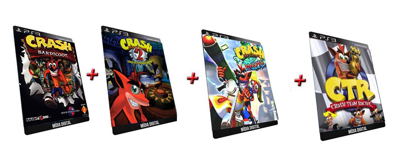 Crash Bandicoot Trilogy 1 2 3 Jogo Midia Digital Ps3 Psn - ADRIANAGAMES