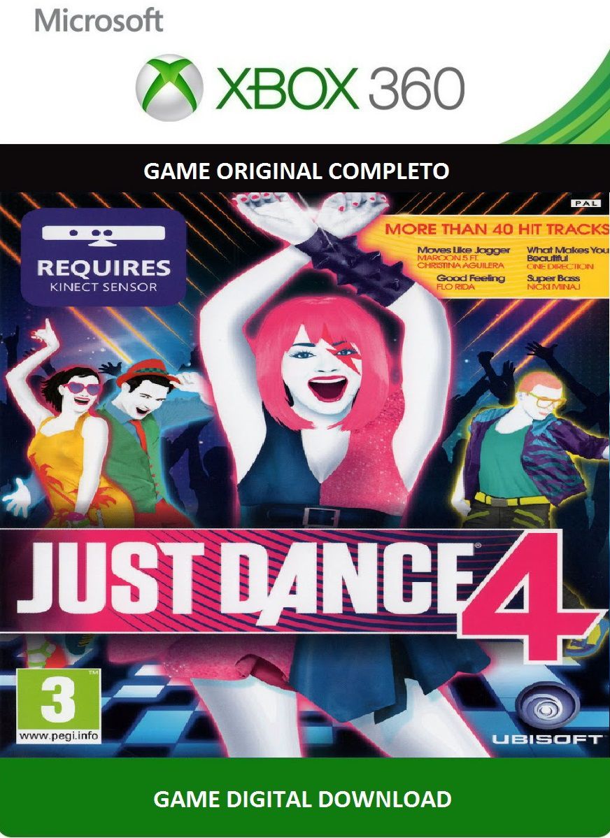 Just Dance 4 Avec Kinect Pour Xbox 360 - Version PAL Promo - Très Bon état, Jeu Testé