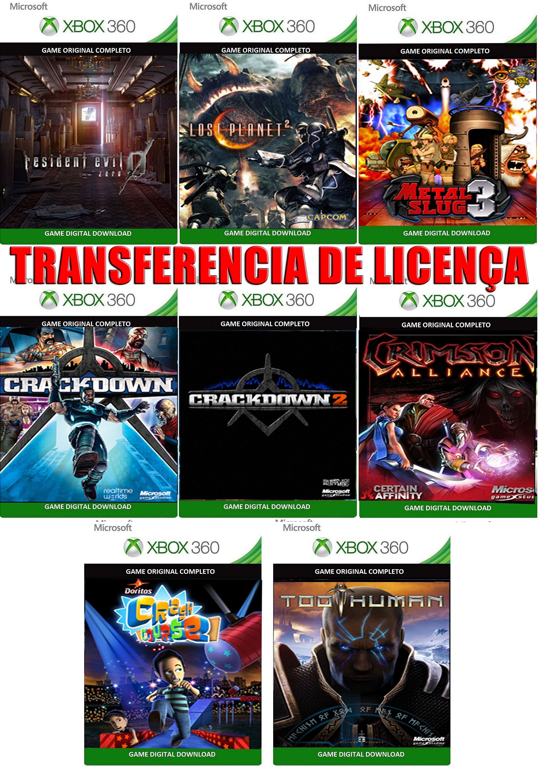 Combo 6 Jogos – Midia Digital Xbox 360 - 95xGames