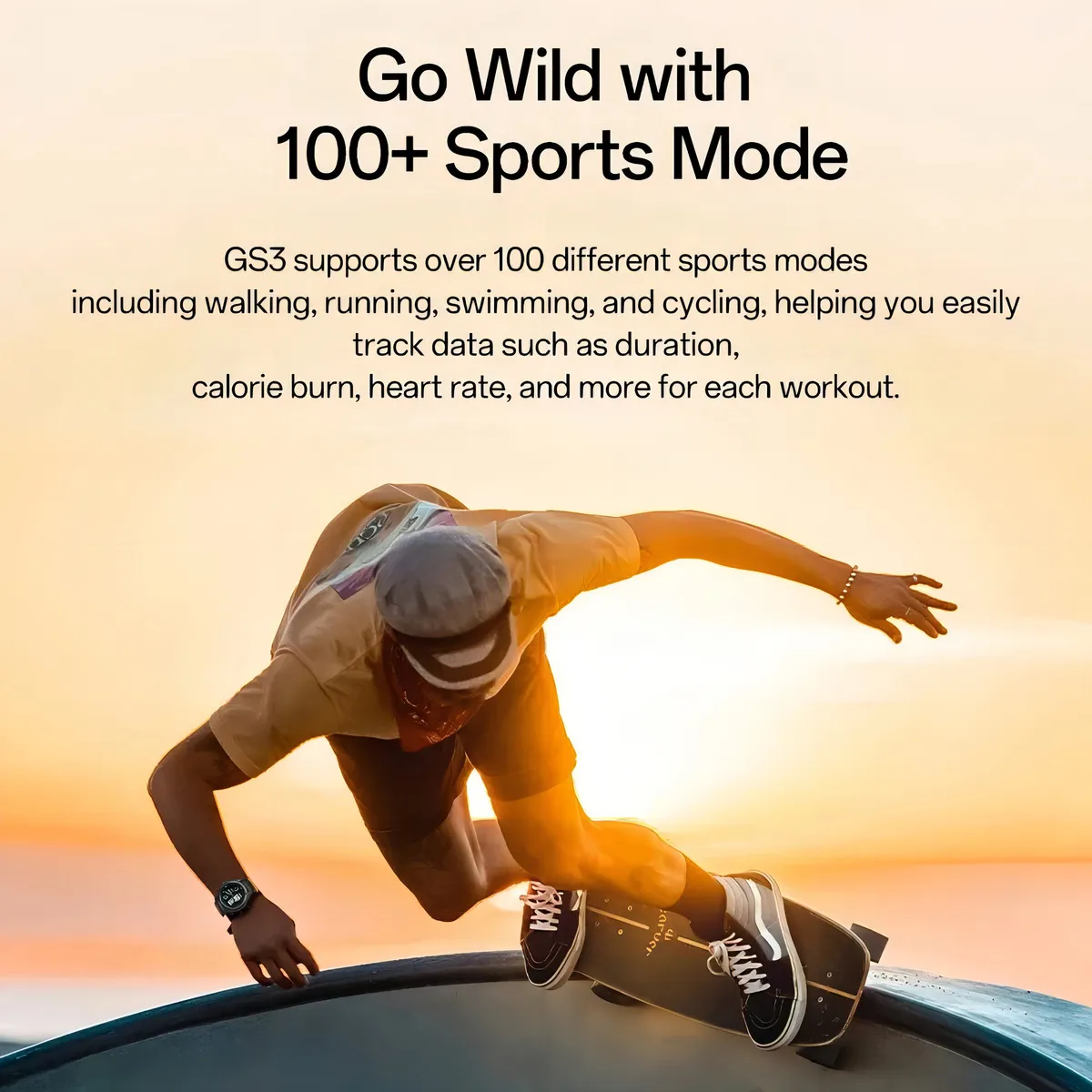 Vbvbvb Relógio Smartwatch Black Shark GS3 GPS + Pulseira Extra - Preto ...
