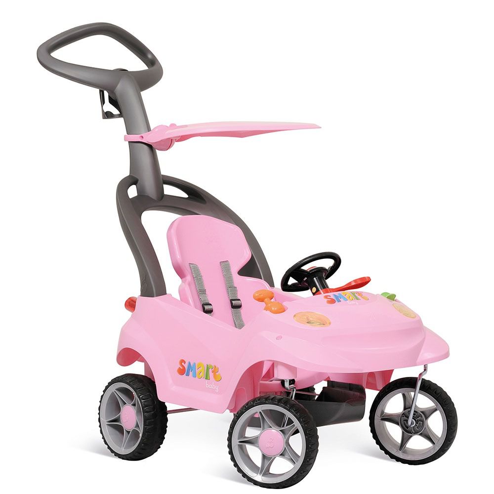 Triciclo infantil meninas mototico rosa 2 em 1 pedal E haste