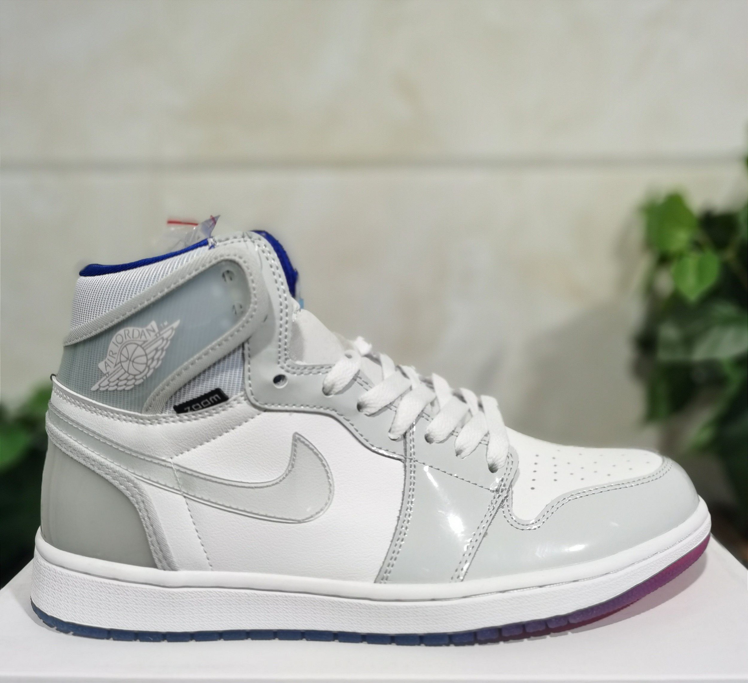 Jordan 1 Retro High Zoom White Racer Blue Men's - CK6637-104