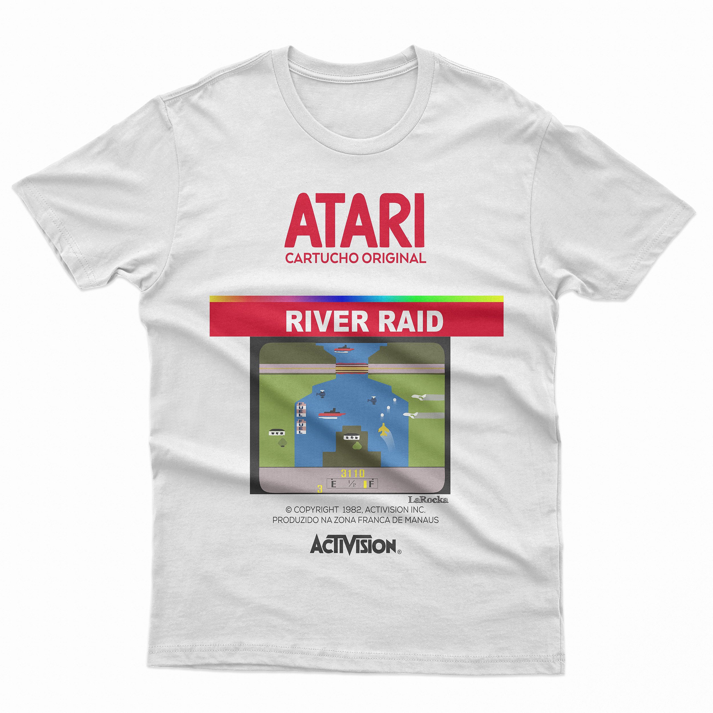 Camiseta Games Retrô River Raid LaRocka Camisetas LaRocka Camisetas Rock n Roll e afins