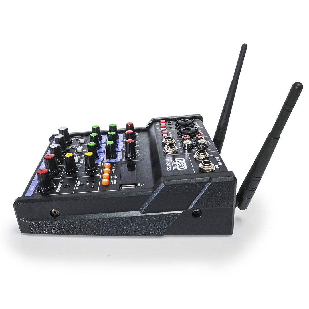 Mixer analógico 4 canais TE-04USB - TURBO MUSIC LOJA OFICIAL