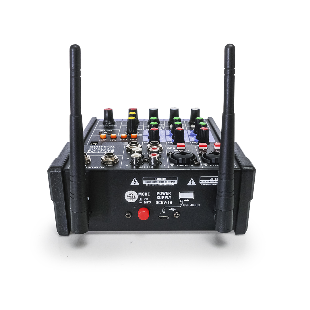 Mixer analógico 4 canais TE-04USB - TURBO MUSIC LOJA OFICIAL