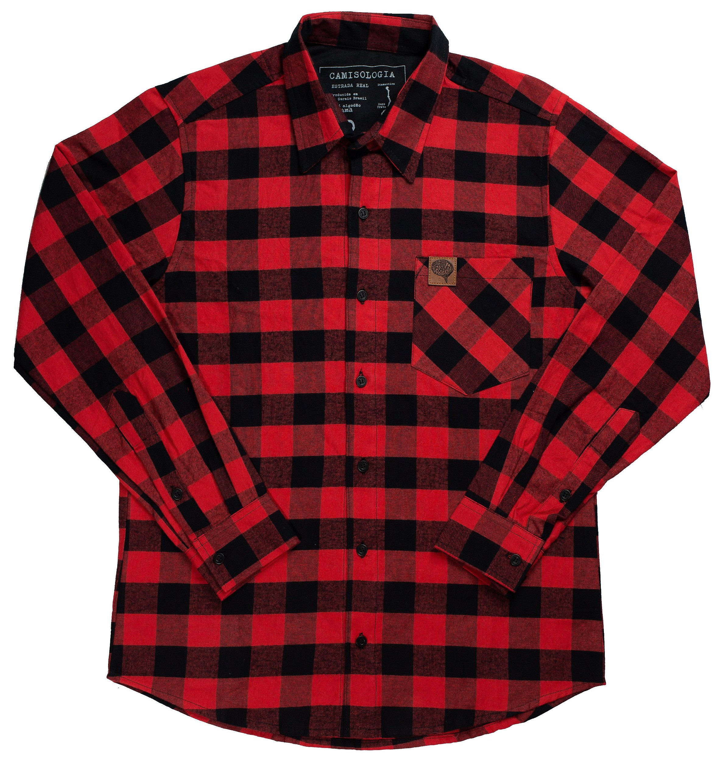 Camisete Flanelada Xadrez Vermelho e Marinho – Casa do Cowboy