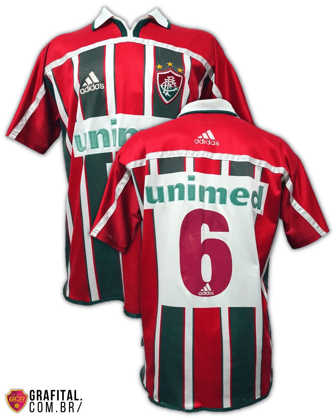 Fluminense 2001/2002 de Jogo Tamanho G 77x55cm - Grafital Camisas Relíquias