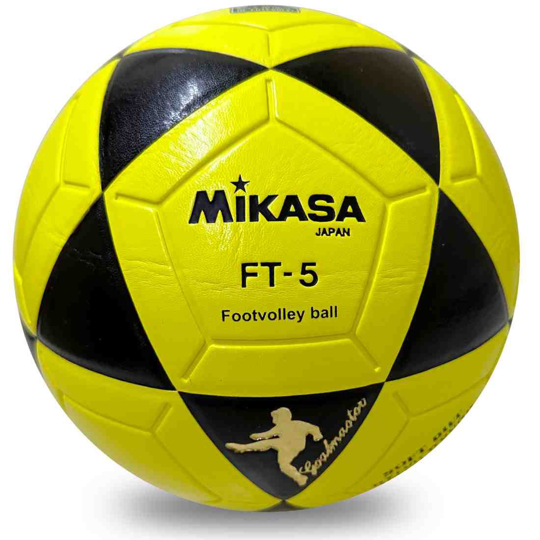 Bola Oficial De Futevôlei Mikasa Ft-5 Amarela E Preta Praia