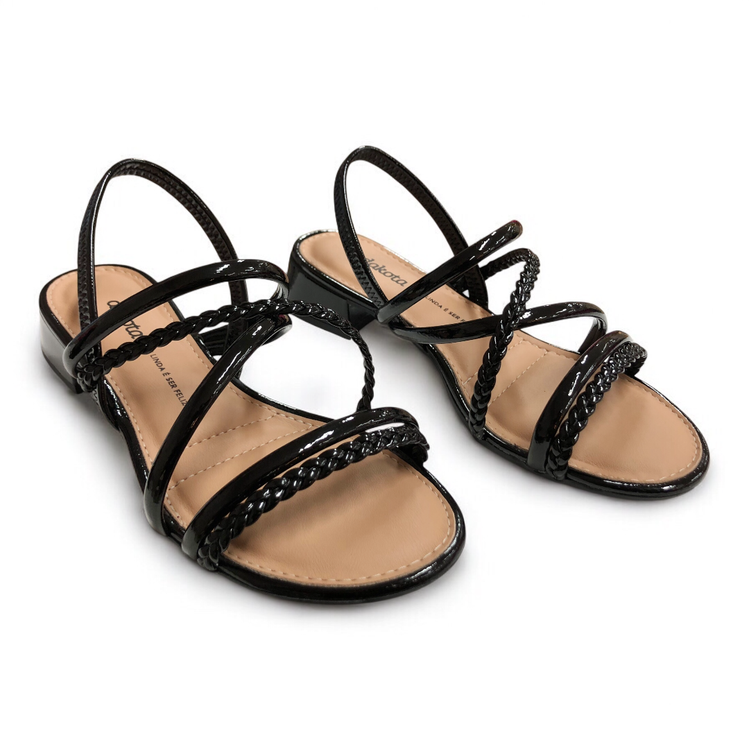 Sandália Feminina Dakota Salto Baixo - Y9342 - Preto - Stop