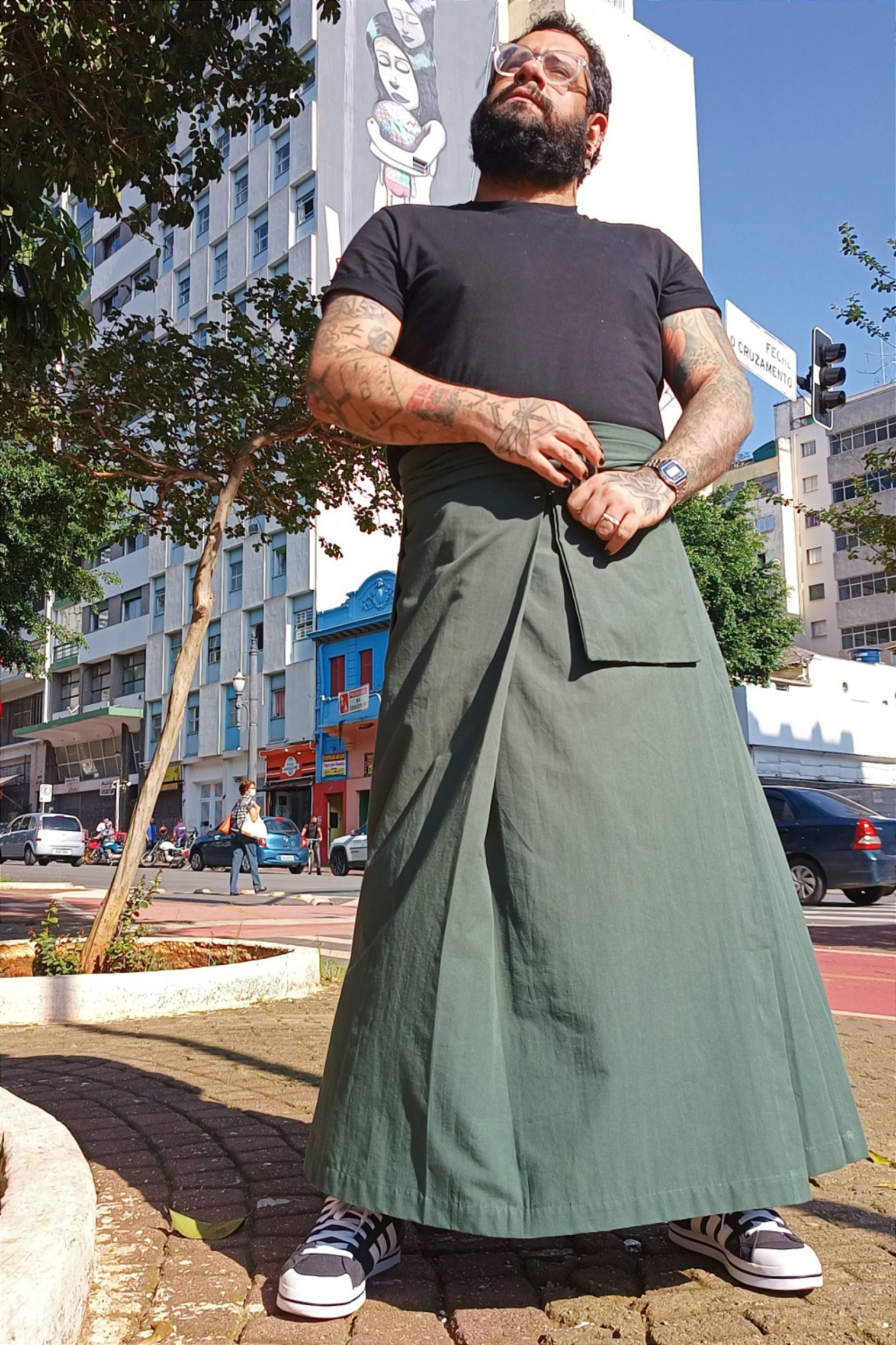 Calça saia masculina sales