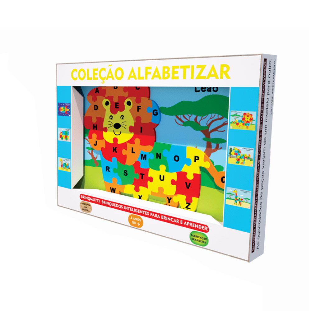 Quebra Cabeça Infantil Para Alfabetização e Letramento Leão - Bambinno -  Brinquedos Educativos e Materiais Pedagógicos