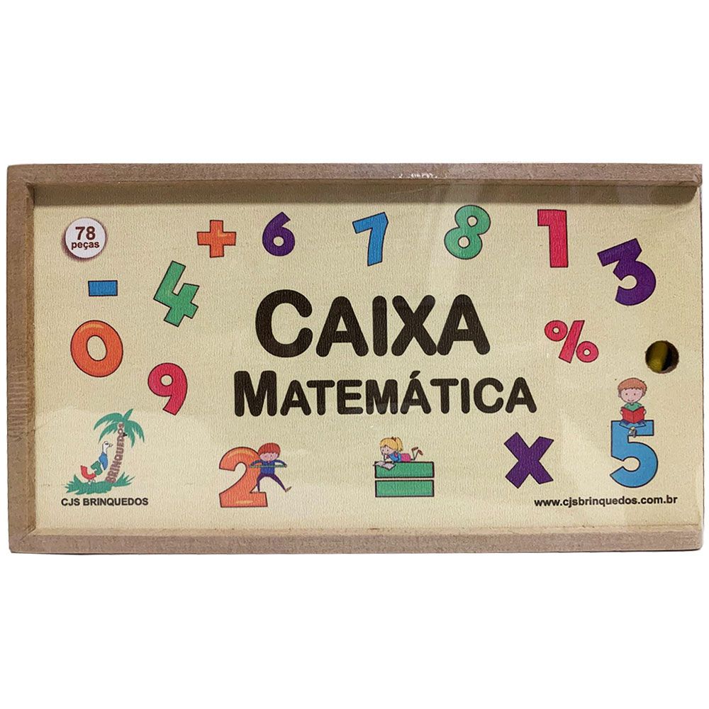 Jogo Matemática Mágica 84 Peças Brinquedo Educativo de Madeira