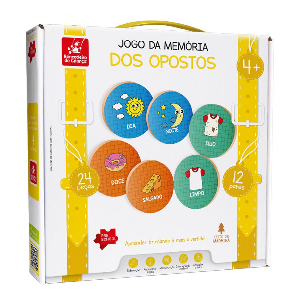 Jogo Tabuada Brinquedo Educativo e Pedagógico em MDF - Tralalá 4 Kids