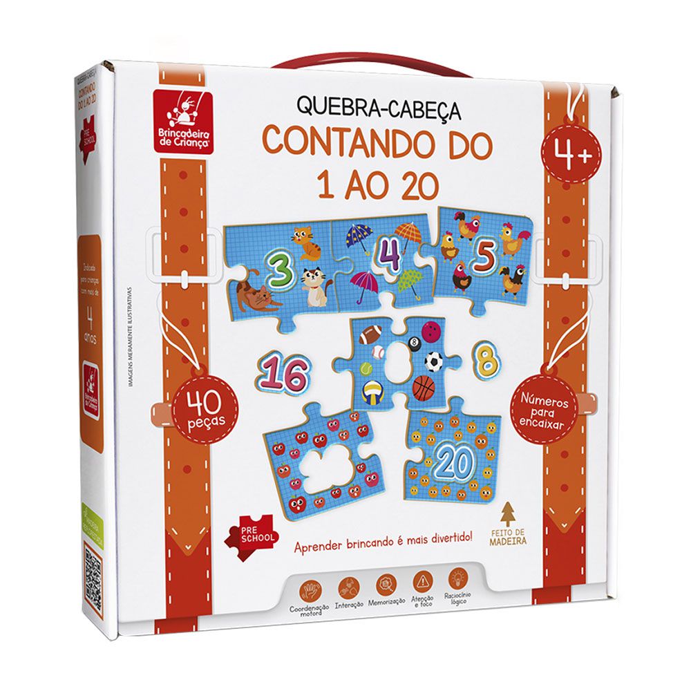 Quebra-Cabeças do 1 ao 10 Brinquedo Infantil Educativo - Tralalá 4