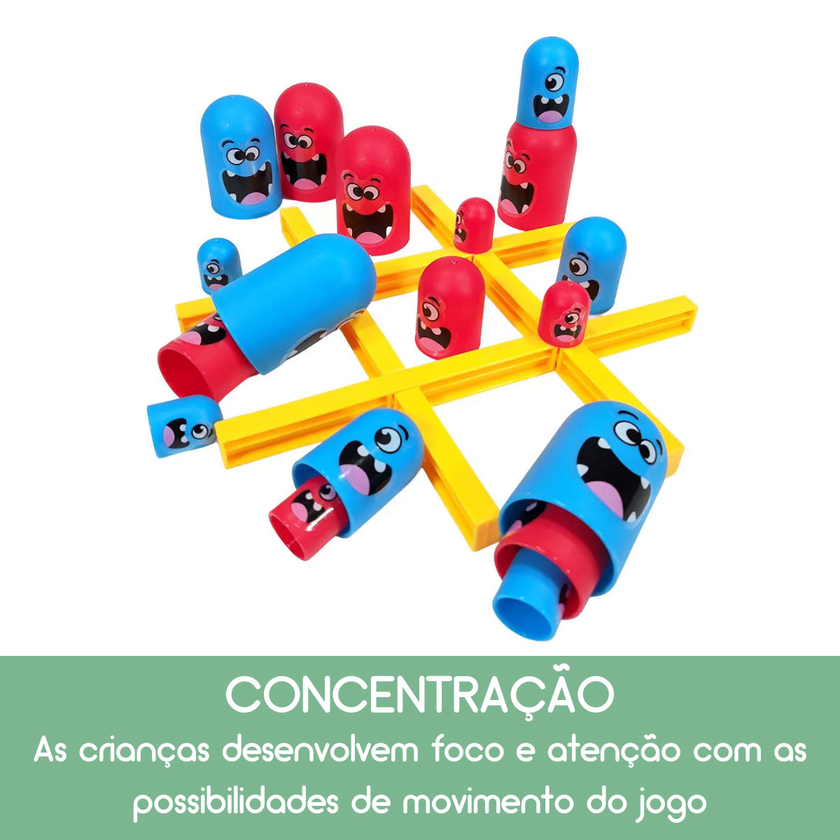 Jogo da Velha Hash Toy Infantil Colorido Tabuleiro Interativo