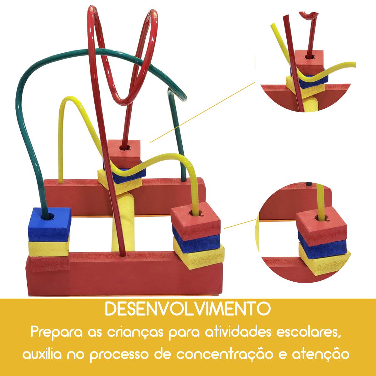Brinquedo Infantil Aramado Médio Coordenacao Motora 2 Anos - Tralalá 4 Kids