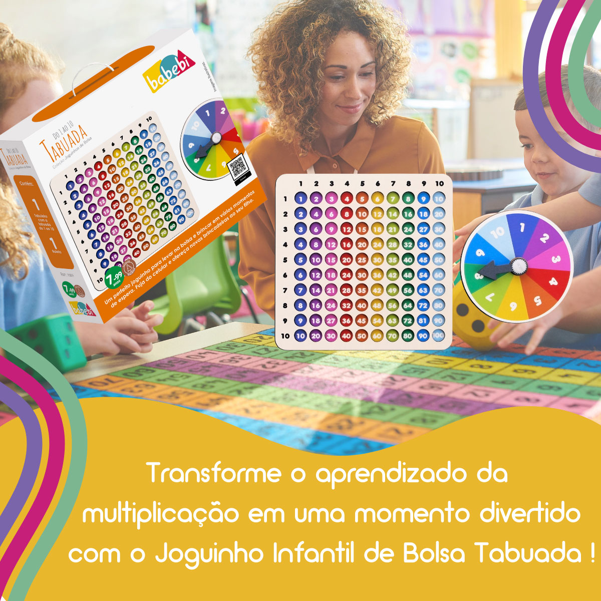 Tabuada Multiplicação Jogo Matematica Concentração Compacto Portatil ...