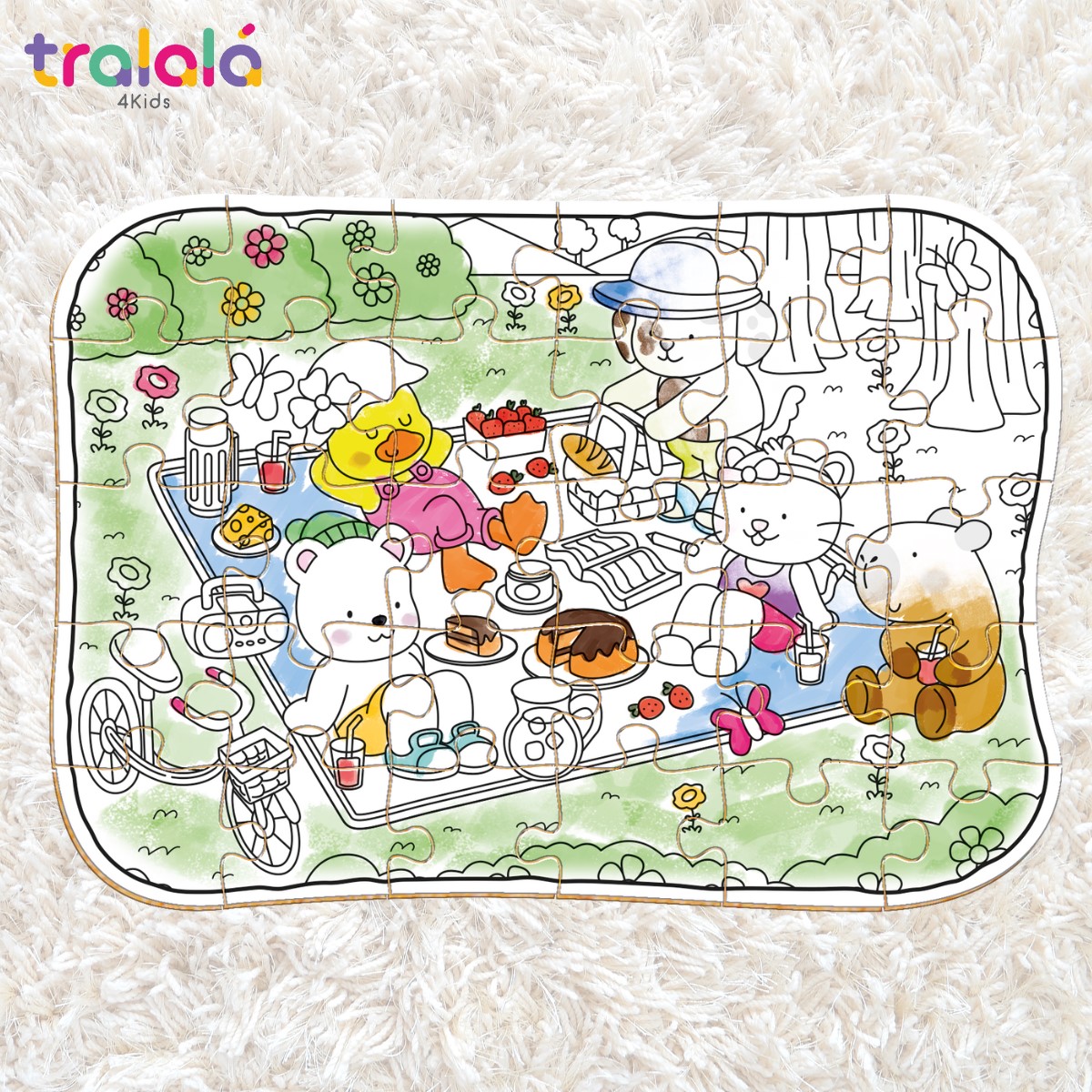 Quebra-Cabeça 30 Peças Cozy & Comfy Infantil Para Colorir