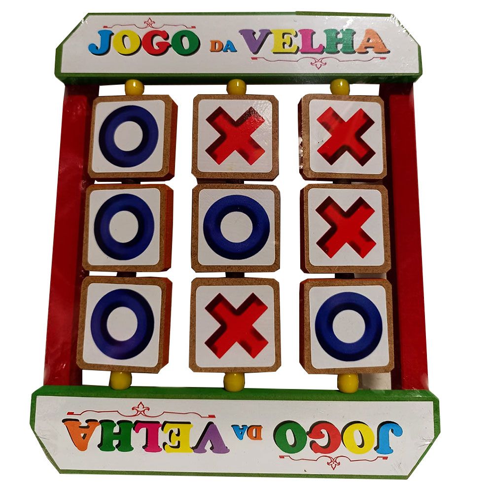 Jogo da Velha de Girar em Madeira Brinquedo Educativo - Tralalá 4 Kids