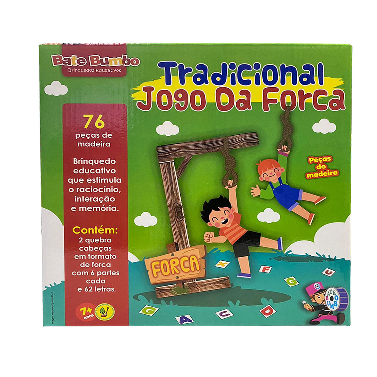 Conjunto Jogos Educativos Madeira Pedagógicos Brinquedo (Bate