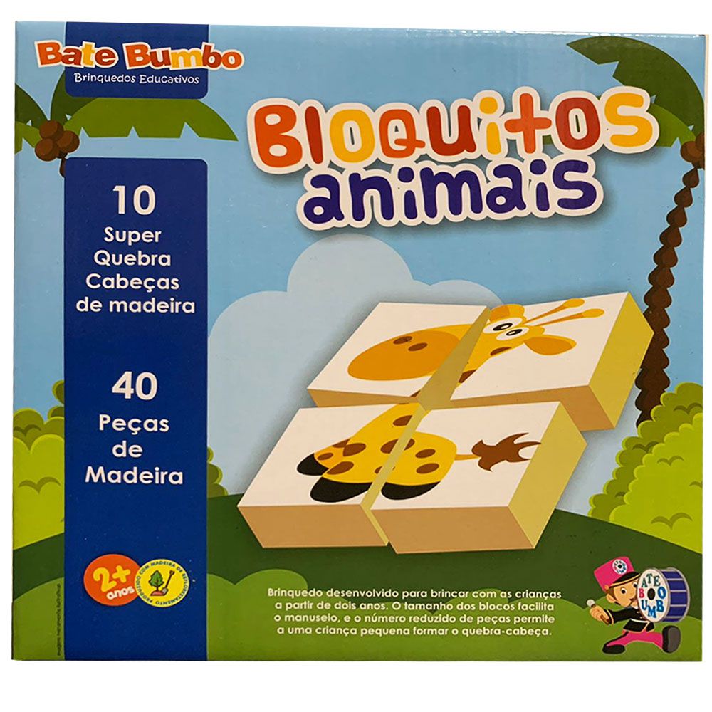 Kit 3 Jogos Infantil Quebra-Cabeca Animais Brinquedo Criança