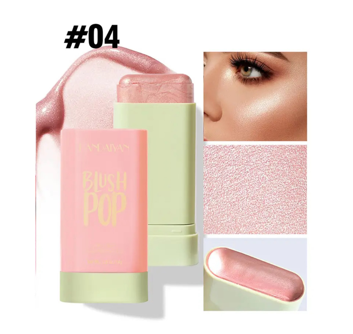 Blush bastão Pop HANDAIYAN Cor 2 Coral 19g - New Life Asiáticos Cosméticos